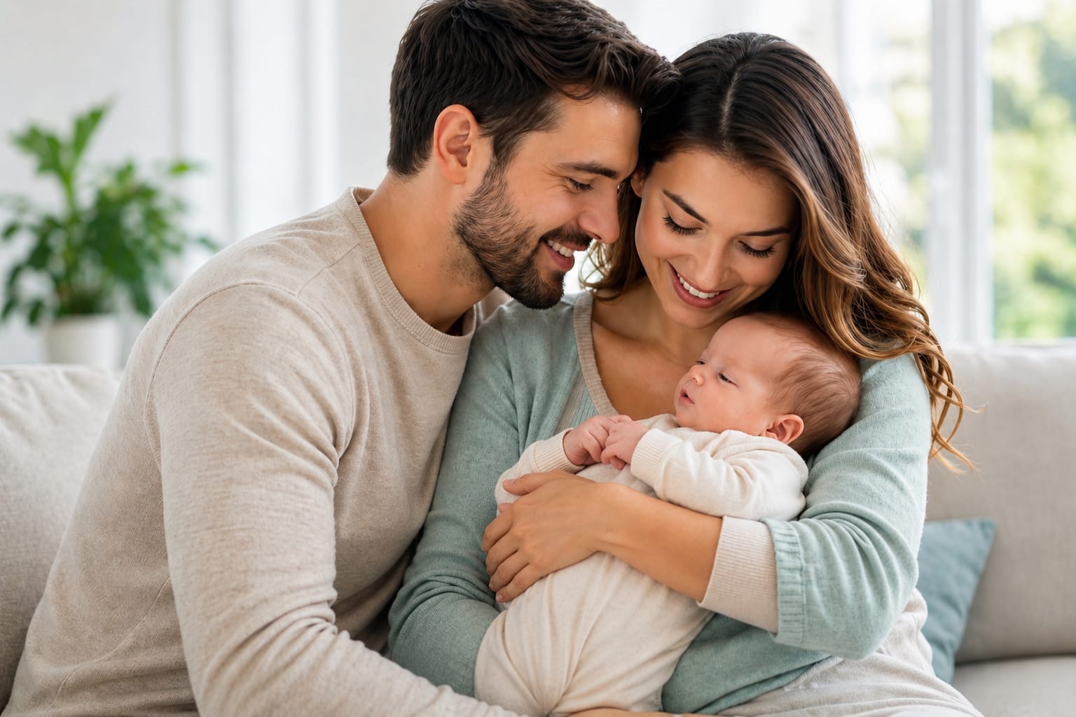 Familia con su bebé